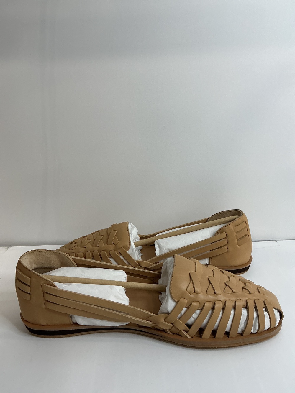 100% Leather Huarache Flat